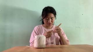 Basic knitting class Learn to knit a WILD PIG with yellow wool Part 2 [upl. by Doelling572]