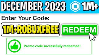 2023 ROBLOX PROMO CODE GIVES YOU FREE ROBUX Roblox January 2024 [upl. by Armilla375]