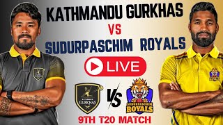 🔴Match Live Sudurpaschim Royals vs Kathmandu Knights 9th NPLMatch  KG vs SR Live Score [upl. by Nairred502]