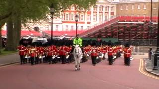 Trooping the Colour rehearsal May 2012  march off [upl. by Melburn816]