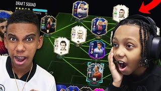 Can I Beat My Little Brother in a FUT Draft Challenge for Fifa Points  FIFA 21 [upl. by Nlycaj]