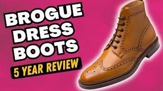 BROGUE DRESS BOOT REVIEW  LOAKE BURFORD BOOTS  5YEAR ASSESSMENT [upl. by Acirem]