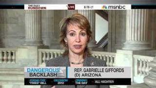 Congresswoman Gabrielle Giffords Talks Palin Cross Hairs [upl. by Ahsilac]