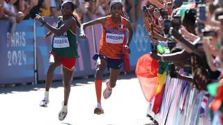 Sifan Hassan of the netherlands Wins in Womens Marathon [upl. by Chassin]