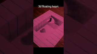 3d floating heart parati 3ddrawing viraldrawing [upl. by Mlehliw118]