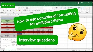 Conditional formatting in excel  conditional formatting in excel in hindi  conditional formatting [upl. by Hoxsie]