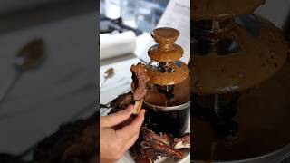 Steak peppercorn sauce in a fondue fountain [upl. by Bain411]