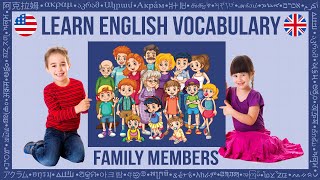 Learn English Vocabulary for Kids  Family Members  Polyglot Akram [upl. by Camel391]