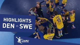 Highlights  Denmark vs Sweden  Mens EHF EURO 2018 [upl. by Ivett]