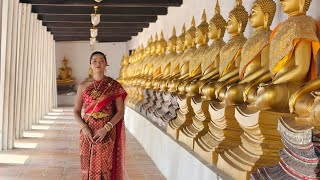 Thai Dancer at Wat Phutthaisawan in Ayutthaya Thailand [upl. by Cassella250]