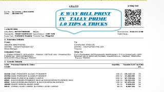 HOW TO PRINT E WAY BILLIN TALLY PRIME 40 II E WAY BILL KEISE Banaye tallyewaybill viralvideo [upl. by Oretos731]