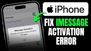 How To Fix iMessage Activation Error [upl. by Nichy]