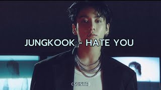 정국 Jungkook  Hate You Lyrics [upl. by Eimorej59]