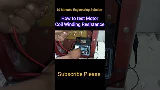 How to test motor coil resistance Using megar [upl. by Ettennan]