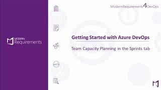 Team Capacity Planning for Sprints Learning Azure DevOps [upl. by Raveaux]