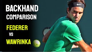 ATP onehanded backhand comparison  Roger Federer vs Stan Wawrinka [upl. by Kalinda]