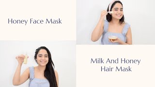 Ep01 Honey Face Mask and Milk And Honey Hair Mask  DIY Skincare  DIY Haircare  Sunday Masking [upl. by Anotyad]