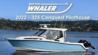 2022 Boston Whaler 325 Conquest Pilothouse Review  Versatile Offshore Fishing amp Cruising Boat [upl. by Ahseekan21]