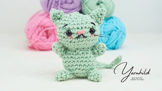 Süße Tiere häkeln  kleines Amigurumi Kätzchen häkeln  Einfache Katze [upl. by Michigan872]