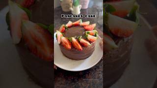 Pancake cake pancake easycake easydessert recipe viralrecipe viralshort chocolatepancakes [upl. by Pass]