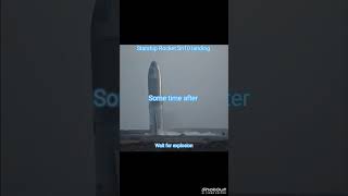 Starship landing and explosion 💥 starship sn10 rocket spacex space [upl. by Hetti]