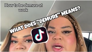 WHAT IS VERY DEMURE VERY MINDFUL TIKTOK TREND 🤔 WHAT IS THE MEANING OF DEMURE TREND ON TIKTOK 🤷‍♂️ [upl. by Ardeahp]