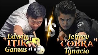 Jeffrey quotCOBRAquot Ignacio 🆚 Edwin quotITIKquot Gamas 1win partida 🎱 10 balls 🎱 Race 1819 🔥 [upl. by Illehs932]