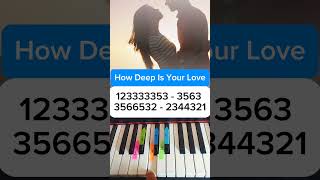 How Deep Is Your Love  Easy Piano Tutorial shorts piano pianotutorial [upl. by Ricki]