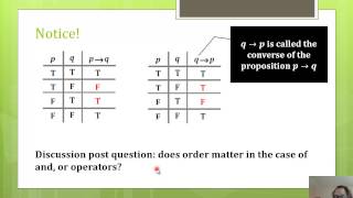 More on conditionals Preview of HW Introduction to Biconditional [upl. by Enwad]