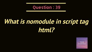 nomodule in script tag html [upl. by Auburn]