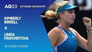 Kimberly Birrell v Linda Fruhvirtova Extended Highlights  Australian Open 2023 Second Round [upl. by Jacquelyn]