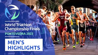 2023 Pontevedra World Triathlon Championship Finals  Mens Highlights [upl. by Iveel]