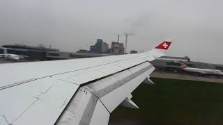 quotOnBoardquot Low Visibility Swiss Bombardier CS100 landing at London City Airport [upl. by Ayian]