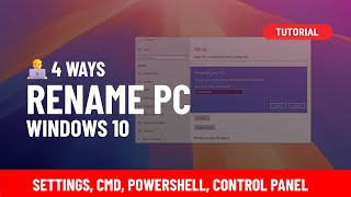 Windows 10 Rename computer 4 ways [upl. by Zolner]