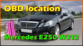 OBD location  Mercedes E250 W212 [upl. by Leffert]