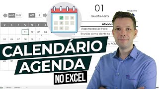 Planilha Calendário Agenda Excel [upl. by Enidlarej]