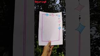 Border Design  Easy Border design art borderart diy shorts youtubeshorts viralvideo short [upl. by Arianne]