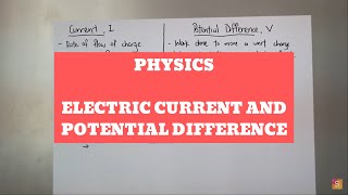 Physics Electric Current and Potential Difference [upl. by Nylanaj745]