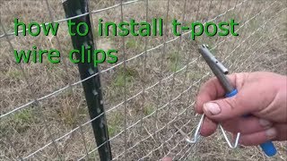 how to install wire clips on t posts [upl. by Yajiv]