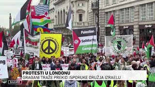 Protesti u Londonu Građani traže prekid isporuke oružja Izraelu [upl. by Raynor]