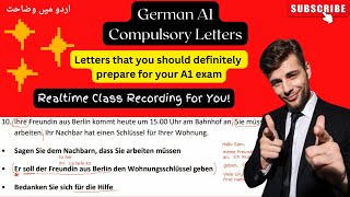 German A1 Compulsory Letters I A1 Schreiben [upl. by Adnawyt]