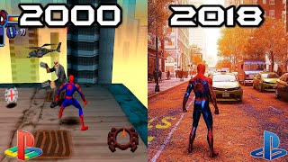 Evolucion de Spiderman en Playstation 2000  2020 Evolution of Spiderman [upl. by Ichabod]