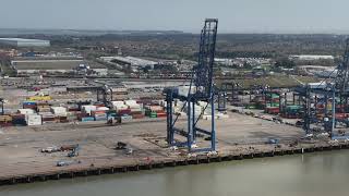 Felixstowe Port No 14 SS Crane Collapse [upl. by Finnigan]