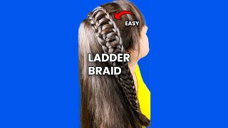 Easy SideSwept HalfUp Ladder Braid Tutorial  Quick Hairstyle Hack [upl. by Dunton]