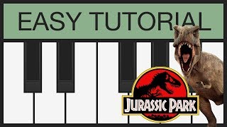 Jurassic Park Theme  EASY Piano Tutorial  Melodica  Slow [upl. by Hermy189]