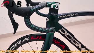 Pinarello Dogma F xanh rêu chuyển tím  xe đạp đua full carbon T1100 Taiwan CarbonSportBike csb [upl. by Victor]