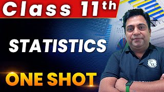 Statistics  1 Shot  Everything Covered  Class 11th  Core Maths  Applied Maths🔥 [upl. by Eyde]