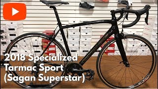 2018 Specialized Tarmac Sport  Sagan Superstar paint [upl. by Ahsemad]