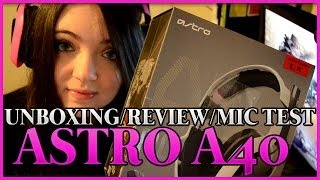 Astro A40 Neon Color Series Pink Unboxing Review amp Mic Test [upl. by Haidabo19]