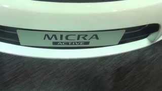 Nissan Micra Active XV Pure Drive in White at 12th Auto Expo 2014 Greater Noida [upl. by Elamef]